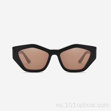 Gafas de sol para mujer de acetato con corte en bisel angular